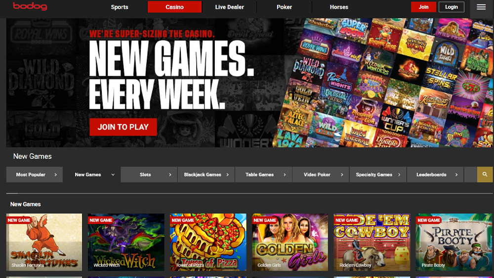 What the Bodog casino website looks like