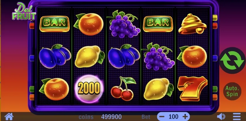 Gameplay of Del Fruit slot